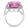 14 1/2 CT TGW Pink Topaz and 1/2 CT TW Diamond Ring in 14K White Gold