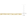 4.3mm Polished Paperclip Chain Necklace in 14k Yellow Gold, 18 in