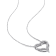 5/8 CT TGW Created White Sapphire Crossover Heart Pendant with Chain in
Sterling Silver
