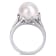 11-12MM Freshwater Cultured Pearl and Diamond-Accent Split Shank Ring in
Sterling Silver