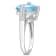 7 CT TGW Sky Blue Topaz and 1/5 CT TW Diamond Heart Ring in 14K White Gold