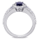 4 3/4 CT TGW Created Blue and White Sapphire Vintage Halo Ring in
Sterling Silver