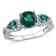 1 5/8 CTW Created Emerald and 1/6 CT TW Diamond 3-Stone Infinity Ring in
Sterling Silver