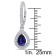 2-7/8ctw Created Blue and Created White Sapphire Drop Earrings in
Sterling Silver