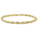 3.7MM Singapore Chain Bracelet in 18K Yellow Gold Over Sterling Silver