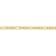 3.8MM Figaro Chain Bracelet in 18K Yellow Gold Over Sterling Silver