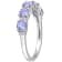 1 1/2 CTW Tanzanite and White Topaz Anniversary Style Band Ring in
Sterling Silver