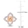 1 3/5 CT TGW Morganite and White Topaz Floral Stud Earrings in Rose
Plated Sterling Silver