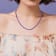 15 CT TGW Amethyst Beaded Necklace with Sterling Silver Clasp