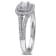 3/8 CT TW Princess Cut Diamond Double Halo Split Shank Engagement Ring
in Sterling Silver