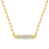 4/5 CT TGW Created White Sapphire Bar Necklace in Yellow Plated Sterling Silver
