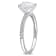 1-1/4 CT DEW Created Moissanite and 1/10 CT TW Diamond Engagement Ring
in 14K White Gold