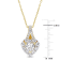 2 7/8 CT TGW Created White Sapphire Halo Heart Pendant With Chain in
Yellow Plated Sterling Silver