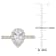 1 7/8 CT TGW Created White Sapphire Halo Teardrop Ring in Yellow Plated
Sterling Silver