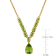 4 3/4 CT TGW Peridot Lariat Necklace in Sterling Silver