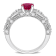 1 3/8 CT TGW Created Ruby Created White Sapphire and Diamond Accent Ring
in 10K White Gold