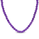 15 CT TGW Amethyst Beaded Necklace with Sterling Silver Clasp