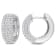 5/8 CT TGW Created  Moissanite Multi-Row Hoop Earrings in Sterling Silver