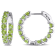 3-4/5ctw Peridot Inside-Outside Hoop Earrings in Sterling Silver