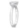 1 5/8 CT TGW Created Moissanite 3-Stone Ring in Sterling Silver