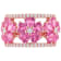 5 1/4 CT TGW Created Pink and White Sapphire Floral Ring in Rose Plated
Sterling Silver