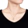 1/3 CT TGW Created White Sapphire Floral Pendant with Chain in Rose
Plated Sterling Silver