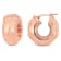 23MM Wide Diamond Cut Huggie Earrings in 18K Rose Gold Over Sterling Silver
