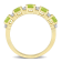 1 3/5 CTW Peridot and White Sapphire Semi-Eternity Ring in Yellow Gold
Plated Sterling Silver