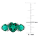 3 CT TGW Created Emerald 3-Stone Ring in Sterling Silver