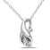 Diamond Calla Lily Pendant with Chain in Sterling Silver