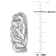 1/2 CT TW Diamond Oval Link Hoop Earrings in Sterling Silver