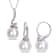 11-12MM Freshwater Cultured Pearl and 1/10 CT TW Diamond Earrings and
Pendant Set in Sterling Silver