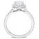 2 CT TGW Lab Grown Diamond with Tsavorite Accent Halo Engagement Ring in
14K White Gold