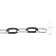 Oval Link Necklace w/ Black Sparkle Enamel in Sterling Silver