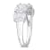 2 1/2 CT DEW Created Moissanite Anniversary Ring in Sterling Silver