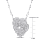 1 2/5 CT TGW Created White Sapphire Interlocking Hearts Pendant with
Chain in Sterling Silver