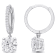 2 1/10 CT TGW Lab Grown Diamond Huggie Charm Earrings in 14K White Gold