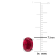 2 1/2 CT TGW Oval Created Ruby Stud Earrings in Sterling Silver