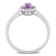1/3 CT TGW Amethyst Halo Promise Ring in Sterling Silver
