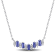 1 1/10 CT TGW Tanzanite and White Topaz Necklace in Sterling Silver