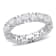 3 3/8 CT DEW  Created Moissanite Heart Eternity Ring in Sterling Silver