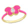 1/8 CT TGW Created White Sapphire Butterfly Pink Enamel Ring in Yellow
Plated Sterling Silver