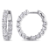 4-1/10ctw Created White Sapphire Inside-Outside Hoop Earrings in
Sterling Silver