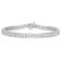4 1/2 CT DEW Created Moissanite Bar Tennis Bracelet in Sterling Silver