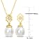 8-9MM South Sea Cultured Pearl & Topaz Earrings & Necklace Set
in Yellow Plated Sterling Silver