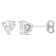 2 CT TGW Heart White Topaz Stud Earrings in Sterling Silver