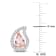 1 7/8 CT TGW Morganite and White Topaz Teardrop Stud Earrings in Rose
Plated Sterling Silver