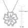 1 1/10 CT DEW Created Moissanite Flower Pendant with Chain in Sterling Silver