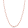 Fancy Paperclip Chain Necklace in Rose Plated Sterling Silver