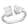 2 CT TGW Lab Grown Diamond 2-Stone Engagement Ring in 14K White Gold
